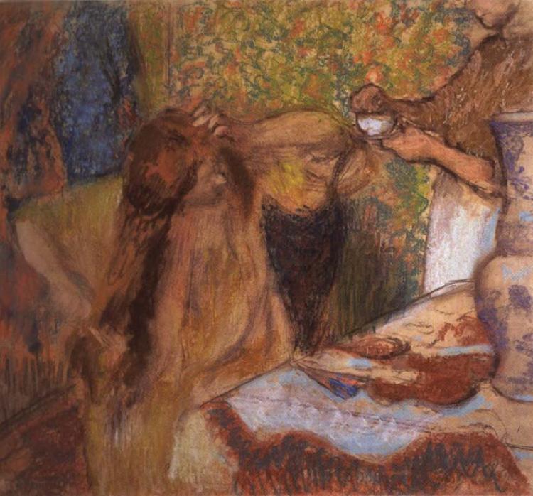 Woman at her toilette, Edgar Degas